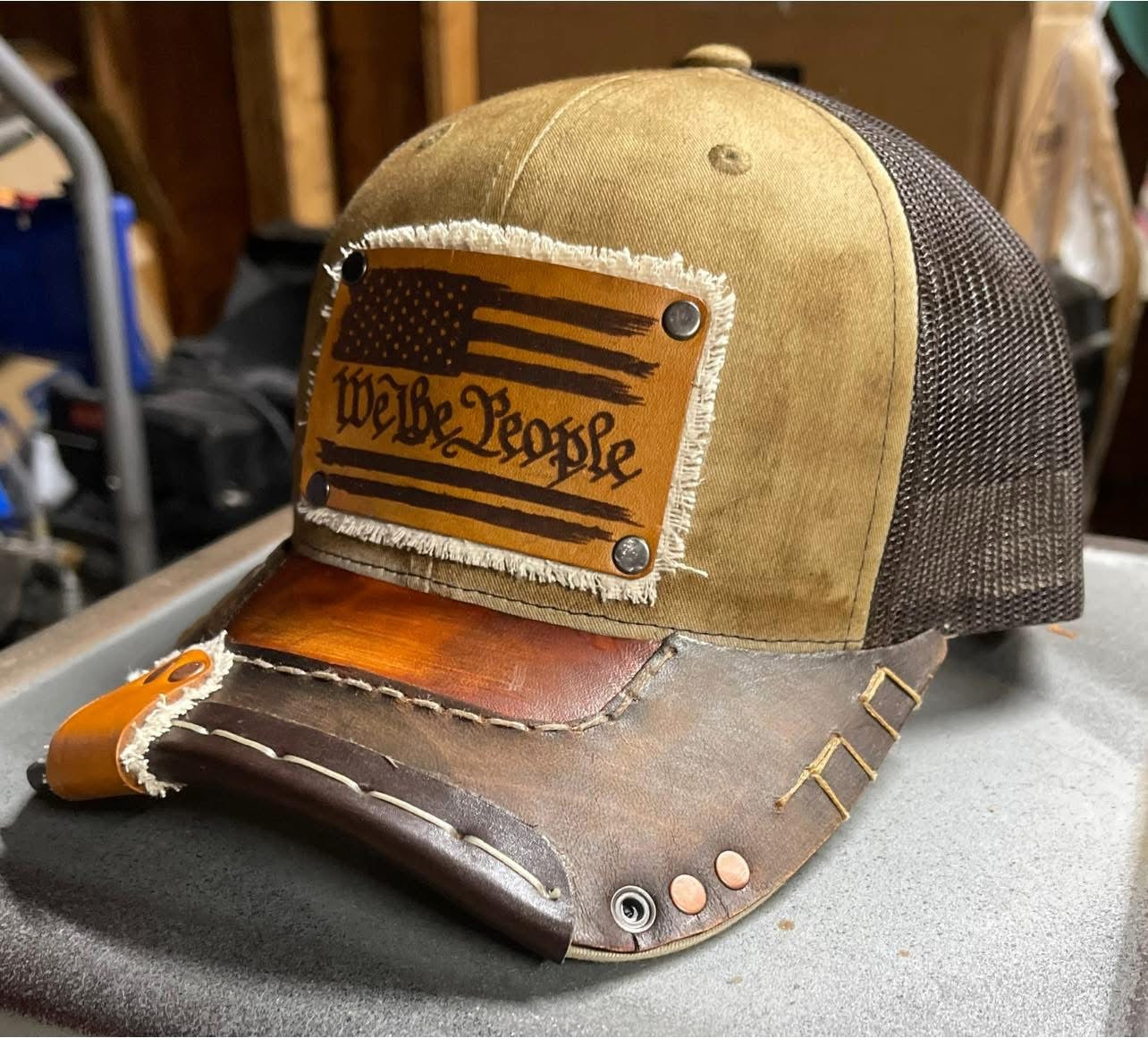 Classic We the People Full Leather Bill