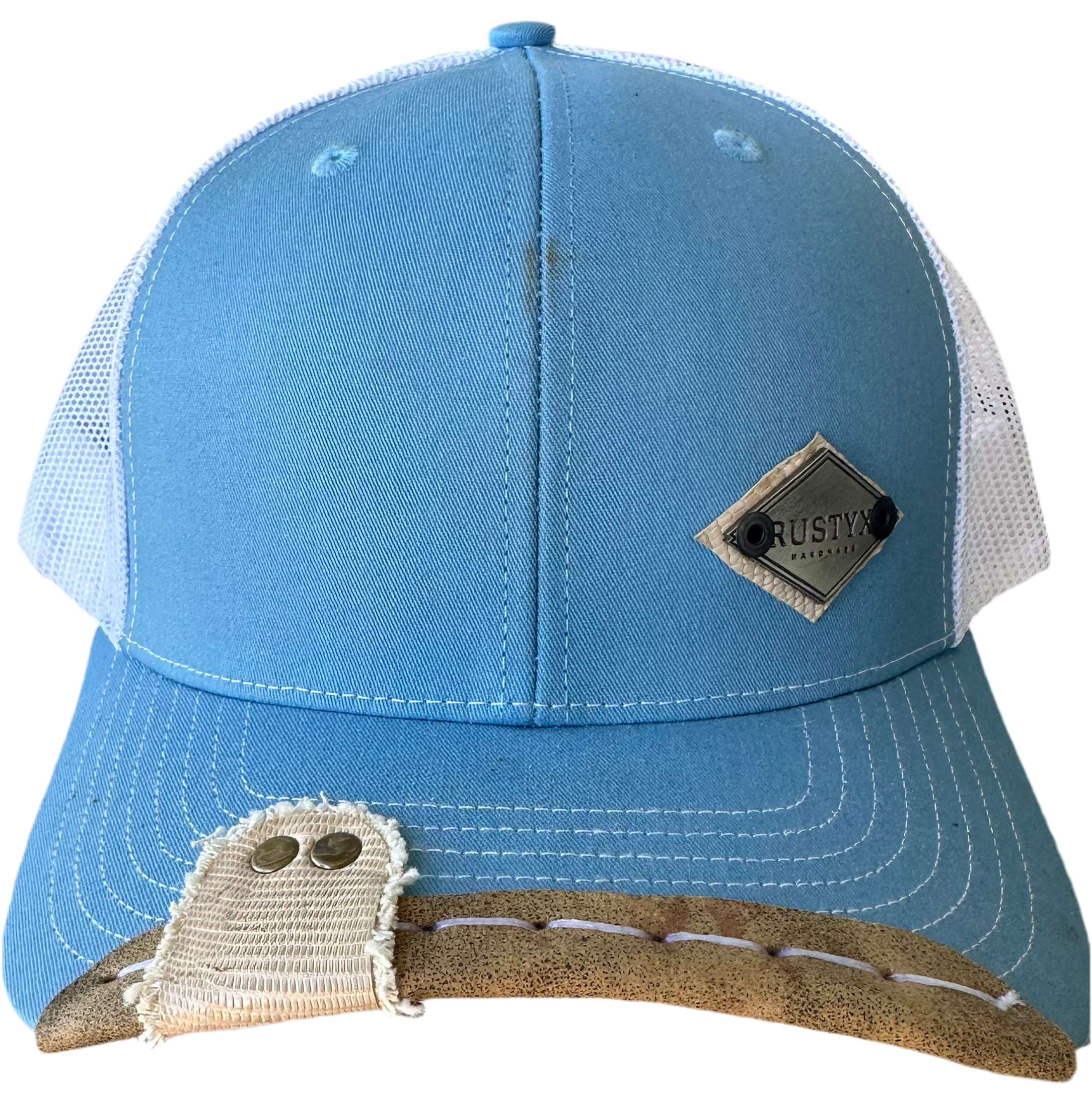 Rustyx Blue and Tan Diamond Lizard Wrap & Tab