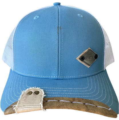 Rustyx Blue and Tan Diamond Lizard Wrap & Tab