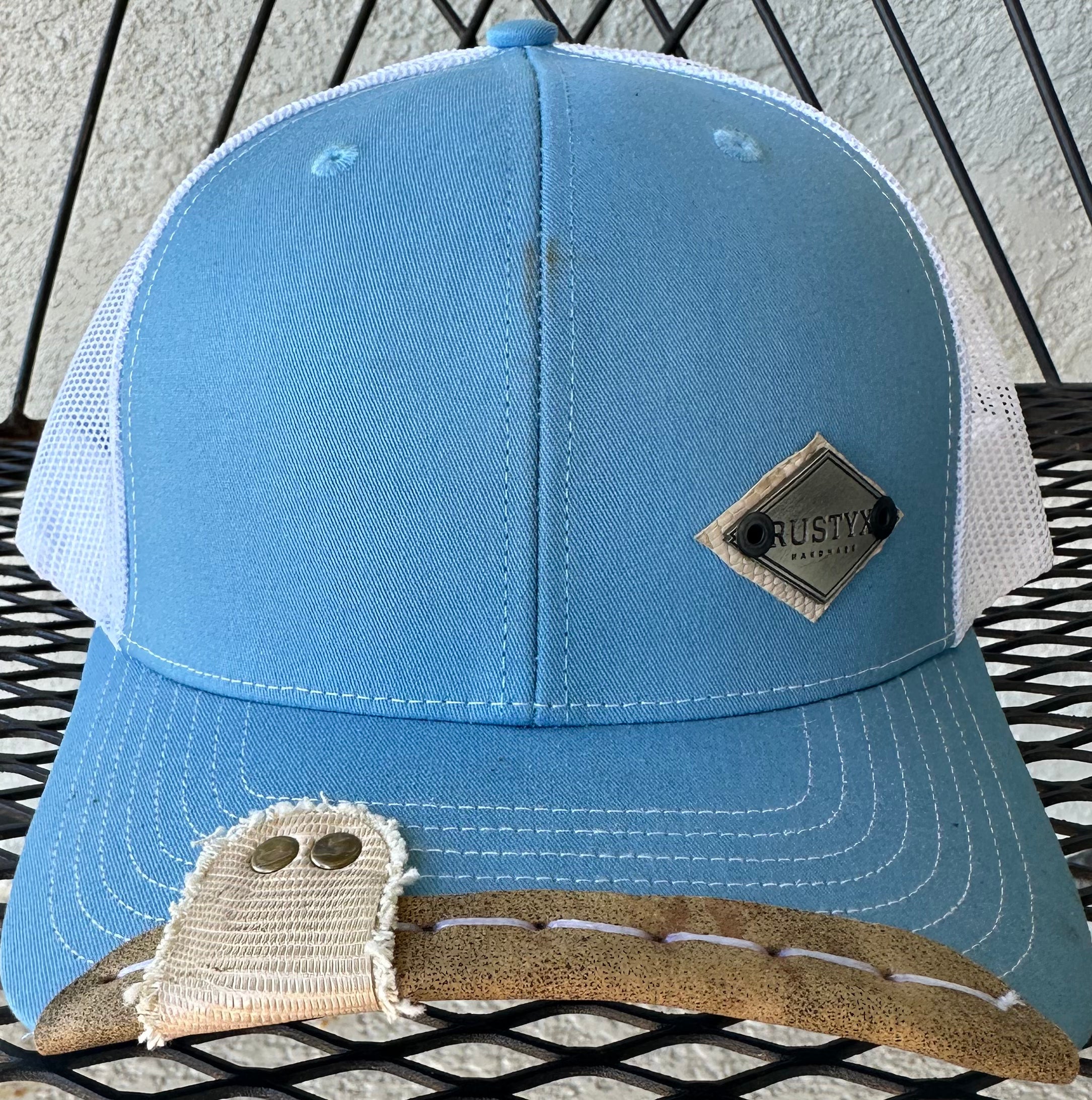 Rustyx Blue and Tan Diamond Lizard Wrap & Tab